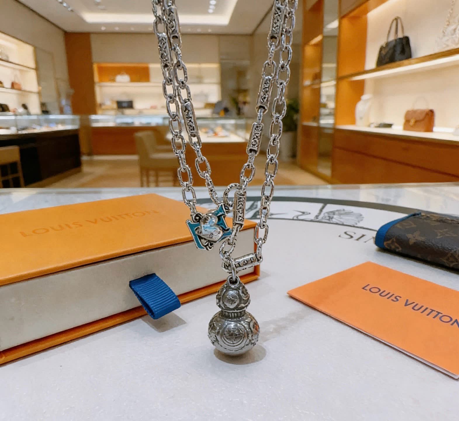 Louis Vuitton Silver Chain Necklace